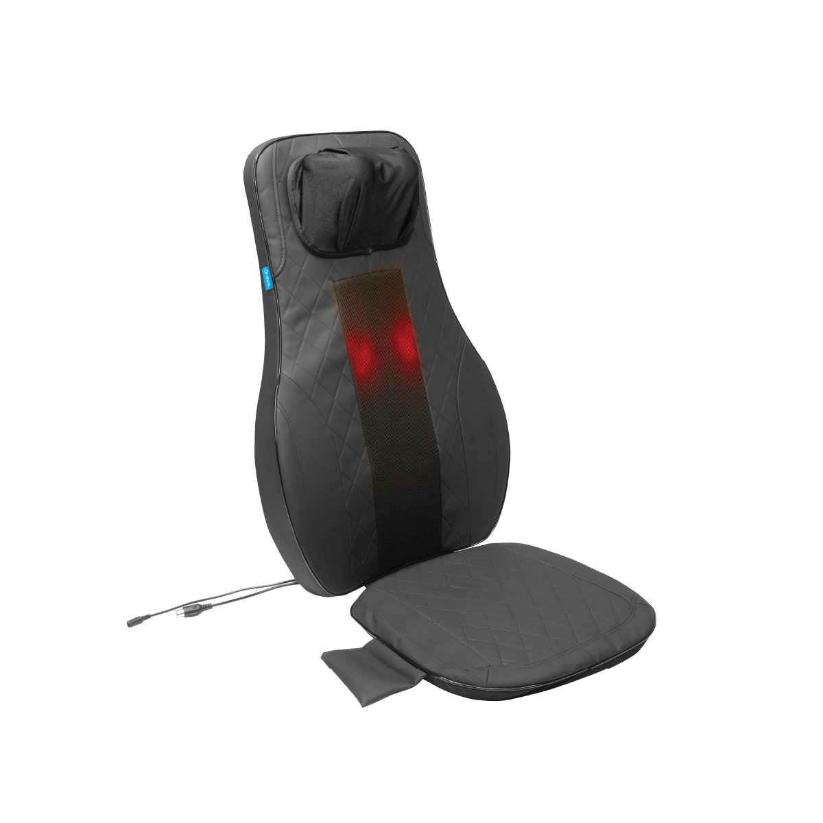 shiatsu massage seat cushion with heat & vibration settings