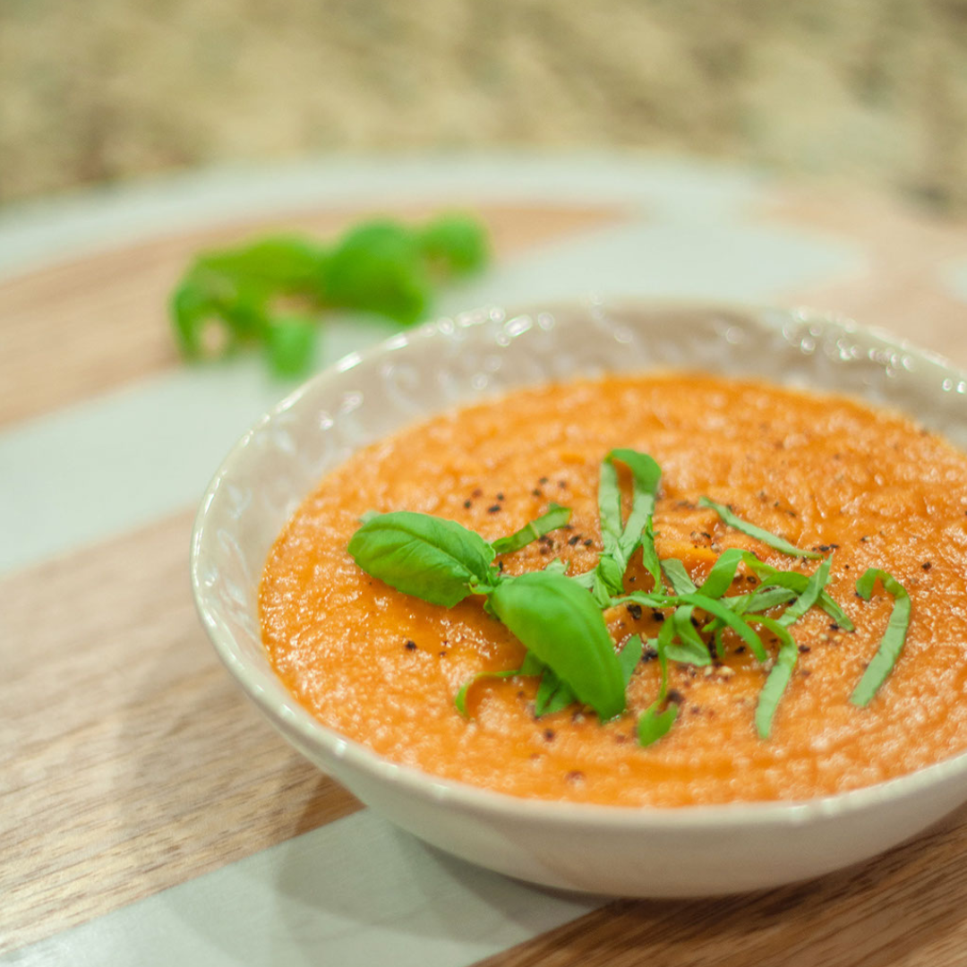 vegan healthy tomato potato soup comfort food