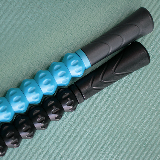 black and blue muscle roller stick
