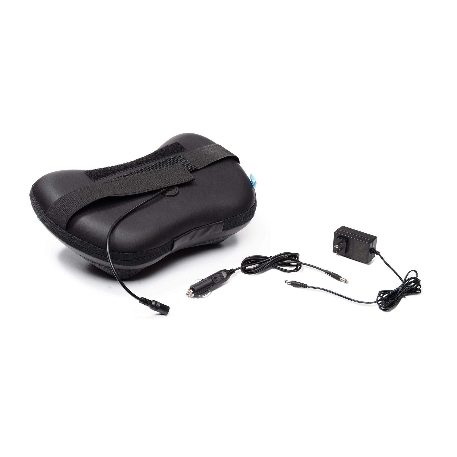 1byone Shiatsu Massage Pillow Massager with Heat Balls and Car Adapter,  Black