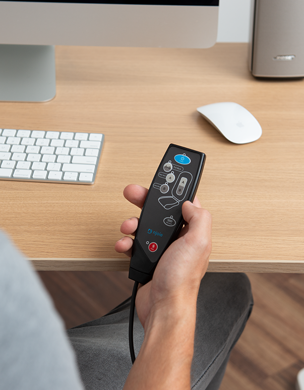 change heat and vibration settings with the remote